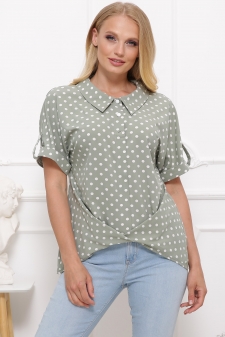 блуза"Сюзанна"оливка в интернет-магазине