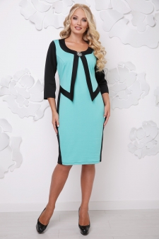 платье "Париж"черный+мята в интернет-магазине