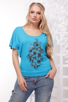 футболка "Мышка" голубой. в интернет-магазине