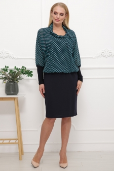 платье "Браво"горох бирюза в интернет-магазине