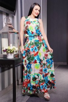 Сарафан "Светлана" голубые цветы в интернет-магазине