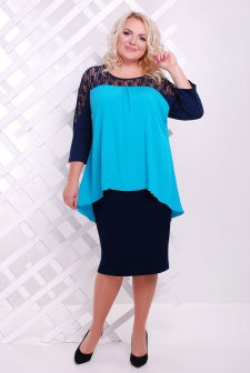 Платье "Нимфа"синий+бирюза в интернет-магазине