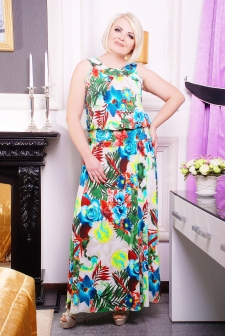 Сарафан "Светлана" голубые цветы в интернет-магазине